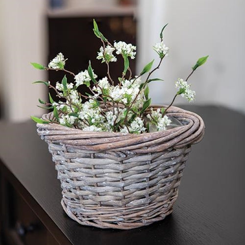 Gray Willow Floral Basket