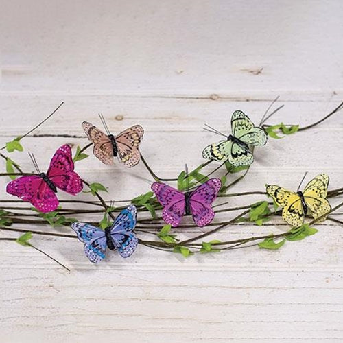 Feather Butterfly Clip 6 Asstd.