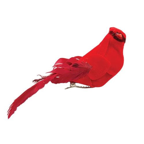 Mini Feather Cardinal Clip Ornament