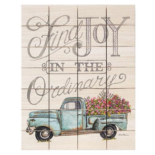Joy in the Ordinary Vintage Truck Pallet Art