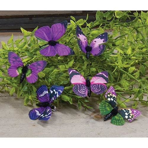 '+Purple Butterfly Clip 6 Asstd.
