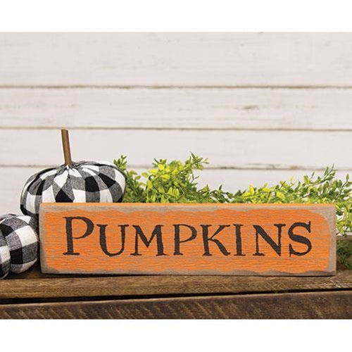 Pumpkins Distressed Barnwood Sign
