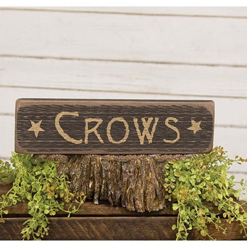 Crows w/Stars Distressed Barnwood Sign