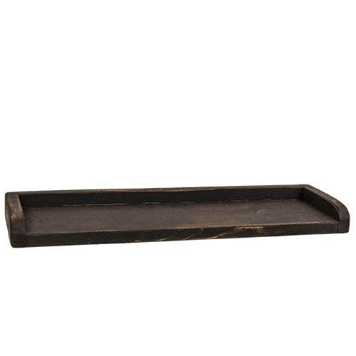 Aged Wood Toilet Tank Cover Black