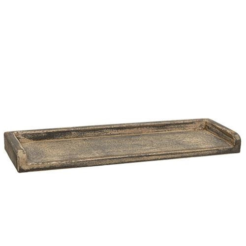 Aged Wood Toilet Tank Cover White