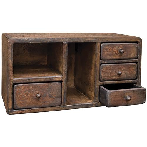 Aged Four Drawer Cabinet