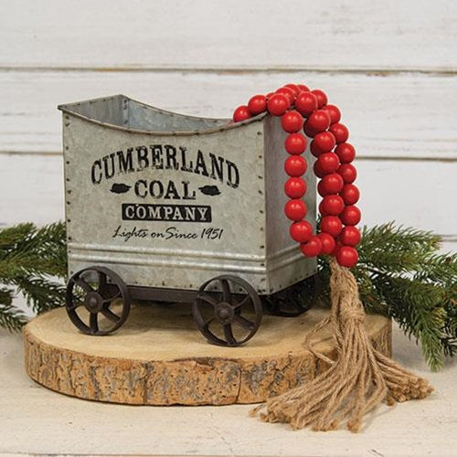 Red Wooden Bead Garland