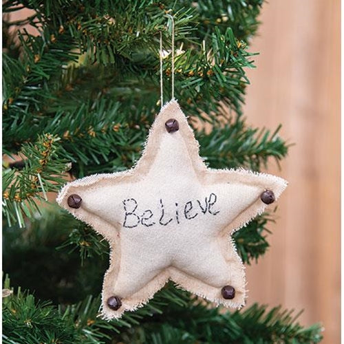 Believe Star Ornament
