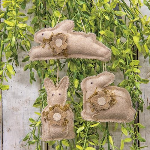 3/Set Mini Flower Bunny Ornaments
