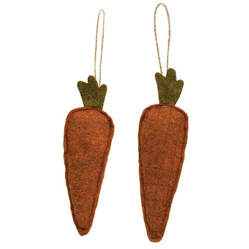 2/Set Primitive Carrot Ornaments