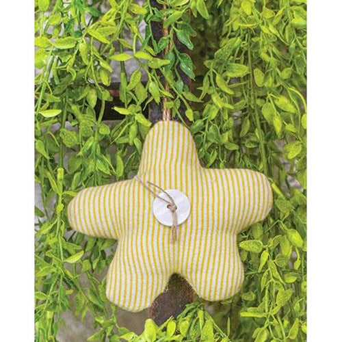 Yellow Striped Flower Ornament