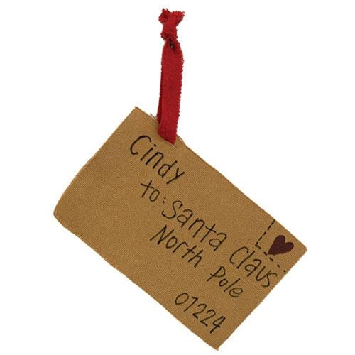 Santa Claus Letter Ornament From Cindy