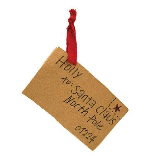 Santa Claus Letter Ornament From Holly