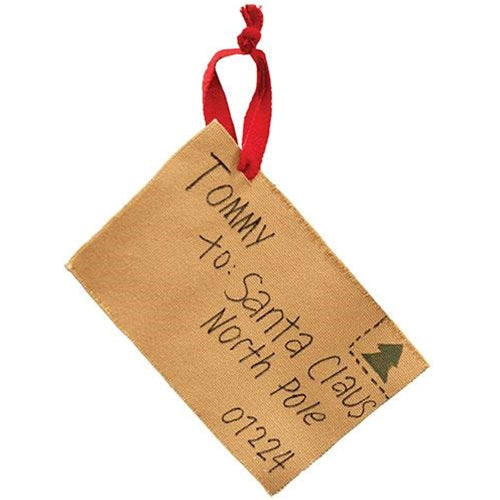 Santa Claus Letter Ornament From Tommy