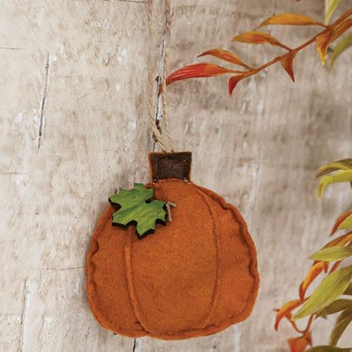 Orange Pumpkin Felt Ornament