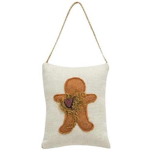 I Heart Gingerbread Pillow Christmas Ornament