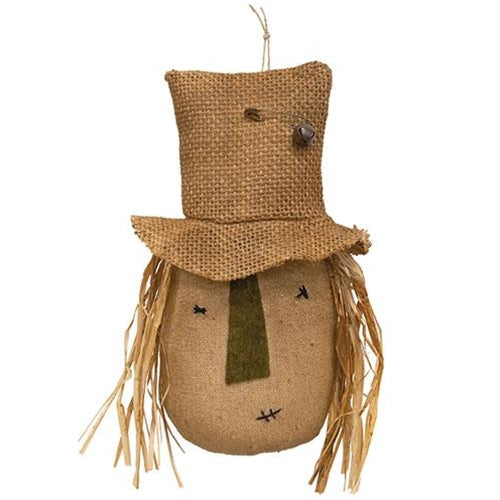 Primitive Scarecrow Hanger w/Burlap Hat