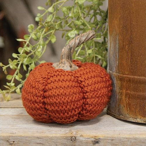 Orange Knit Pumpkin 3.5"