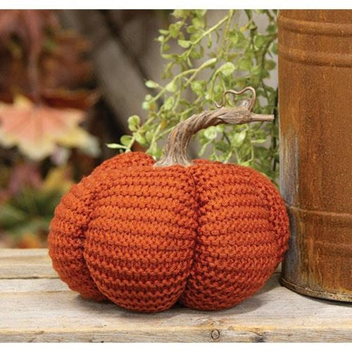 Orange Knit Pumpkin 5.5"