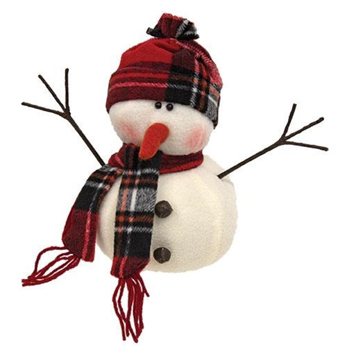 Winter Tartan Plush Snowman
