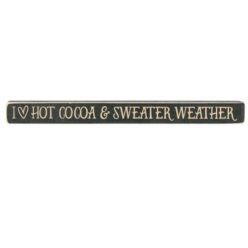 Cocoa & Sweater Weather Engraved Block Knight's Green 18"