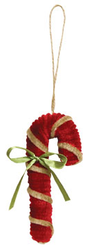 Chenille Candy Cane Ornament