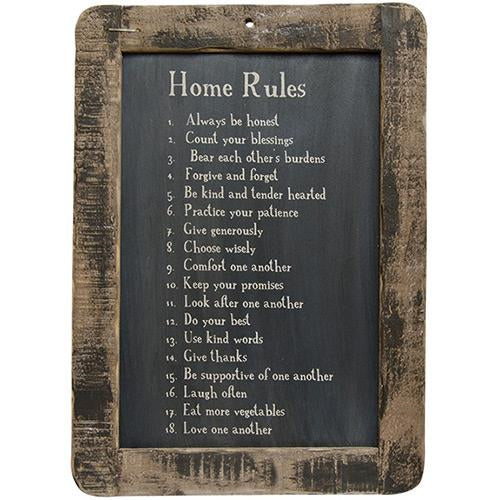 Home Rules Blackboard