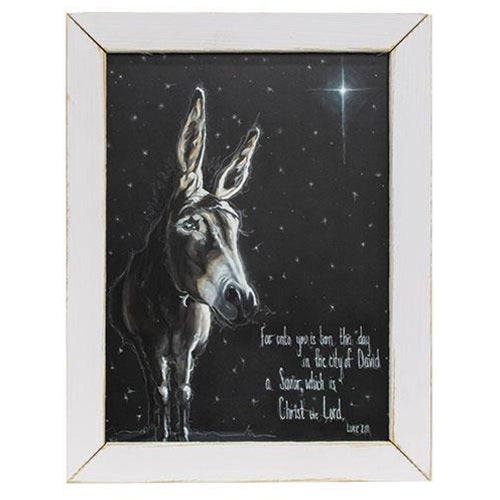 Bethlehem Donkey Framed Print