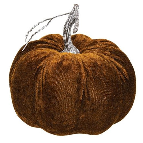 Brown Velvet Pumpkin 6.5"