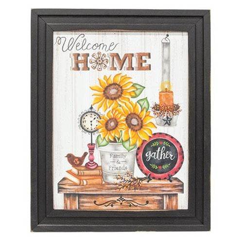 Welcome Home Sunflowers Framed Print 12x16