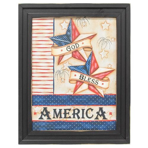 God Bless America Framed Print 12x16
