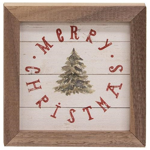 Merry Christmas Around the Tree Mini Framed Print
