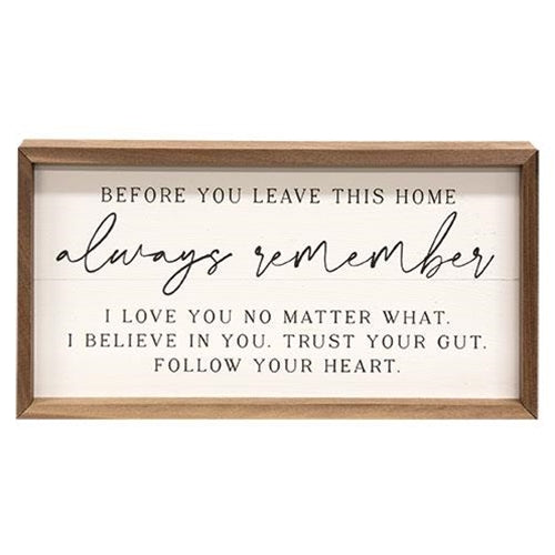 Always Remember I Love You Framed Print 16x8