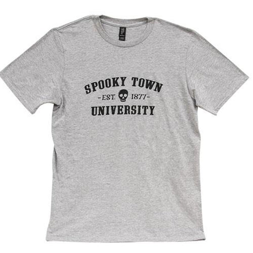 Spooky Town University T-Shirt Heather Gray Medium