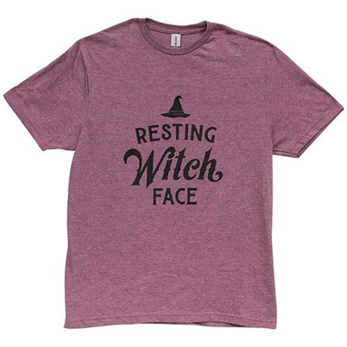 Resting Witch Face T-Shirt Heather Maroon Medium