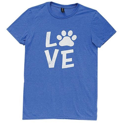 Paw Print Love T-Shirt Large