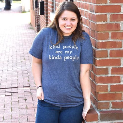 *Kind People T-Shirt Heather Navy Small