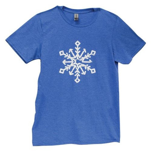 Snowflake T-Shirt Heather Royal Small