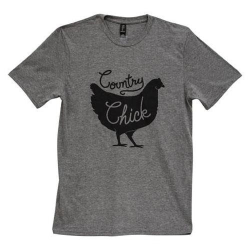 Country Chick T-Shirt Heather Graphite Medium