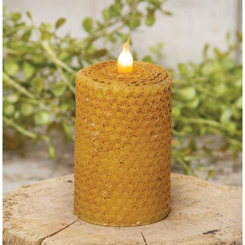 Wrapped Honeycomb LED Pillar 2" x 3"