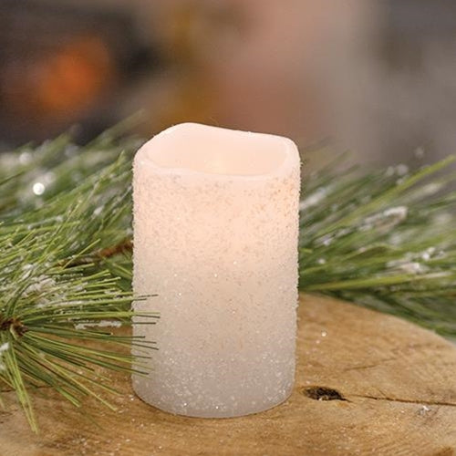 White Frosty Timer Votive 2" x 3"