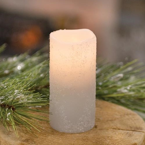 White Frosty Timer Votive 2" x 4"