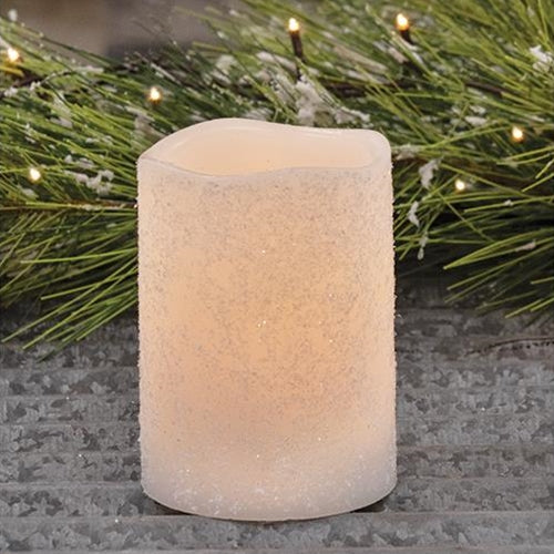 White Frosty Timer Pillar 3" x 4"