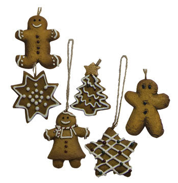 6/Set Mini Gingerbread Cookie Ornaments