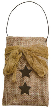 Star Burlap Bag 4"