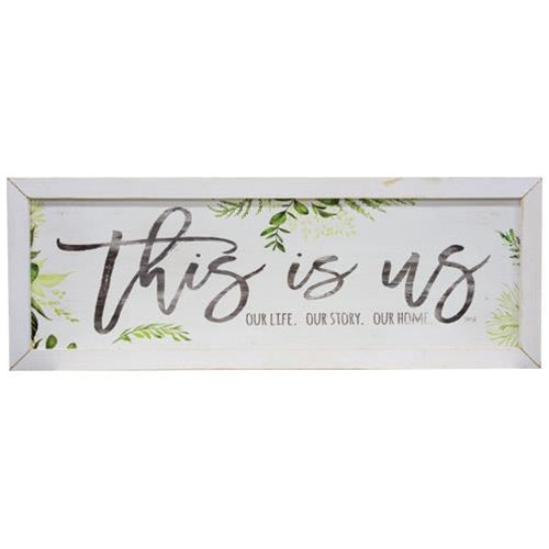 This Is Us Print 13x37 White Frame