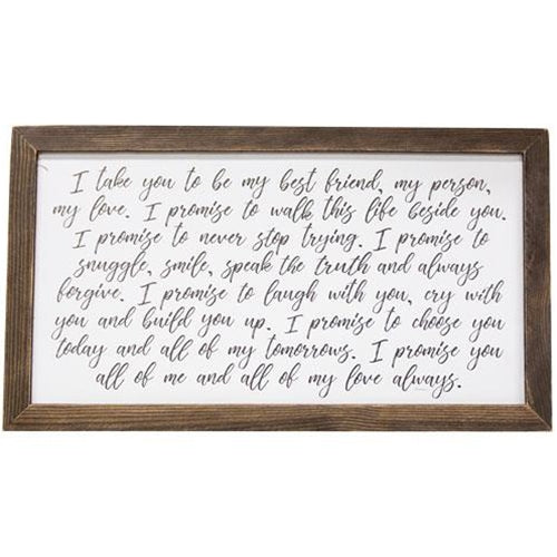 My Vow Framed Print 17x31