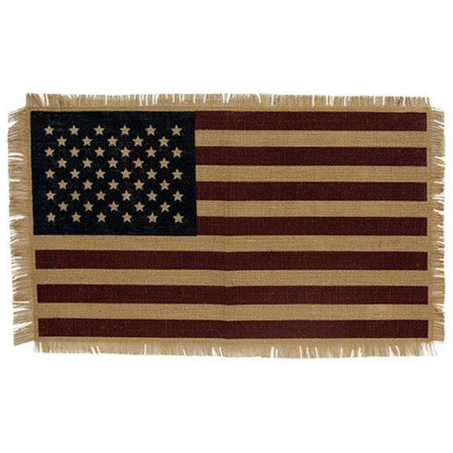 Burlap American Flag Placemat