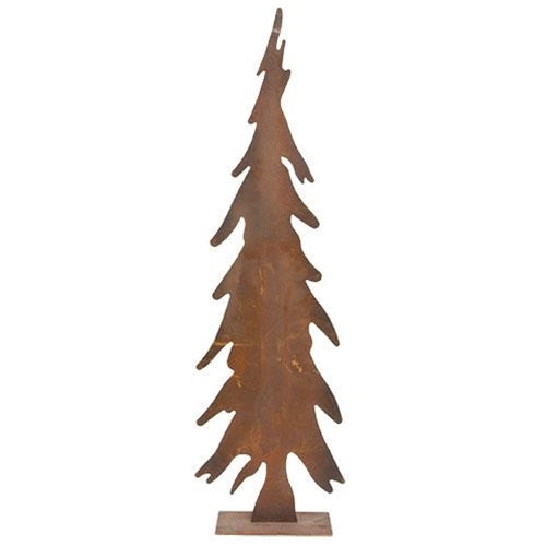 Rusty Metal Primitive Christmas Tree 28"