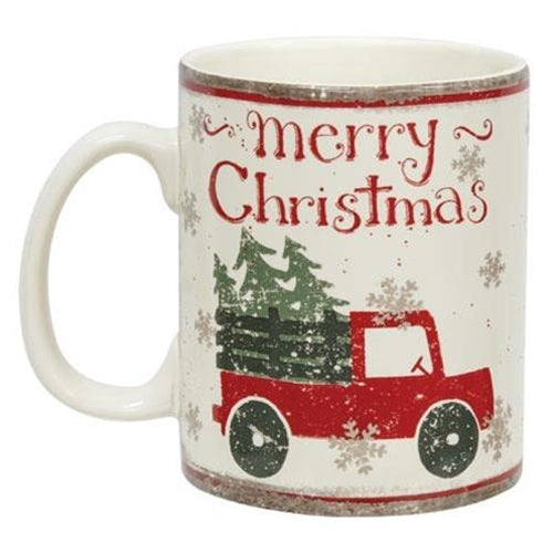 Merry Christmas Truck Mug